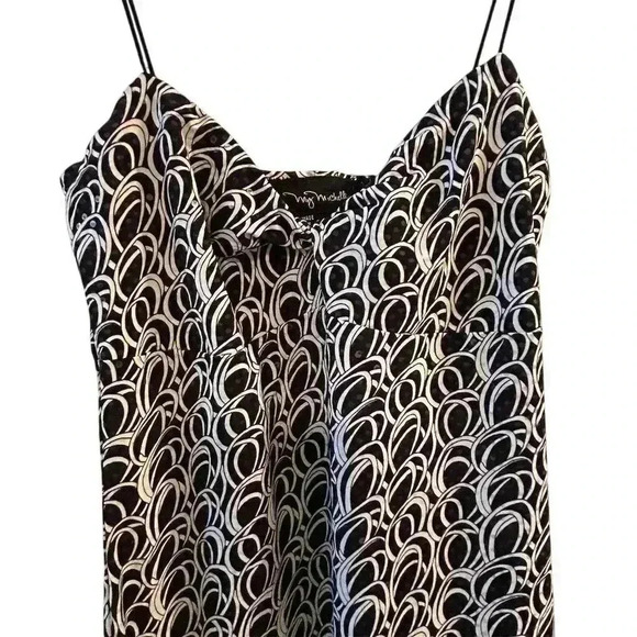 My Michelle Women's M Black Swirl pattern Midi  Dress Formal Sequin Spring Y2k - Picture 2 of 9